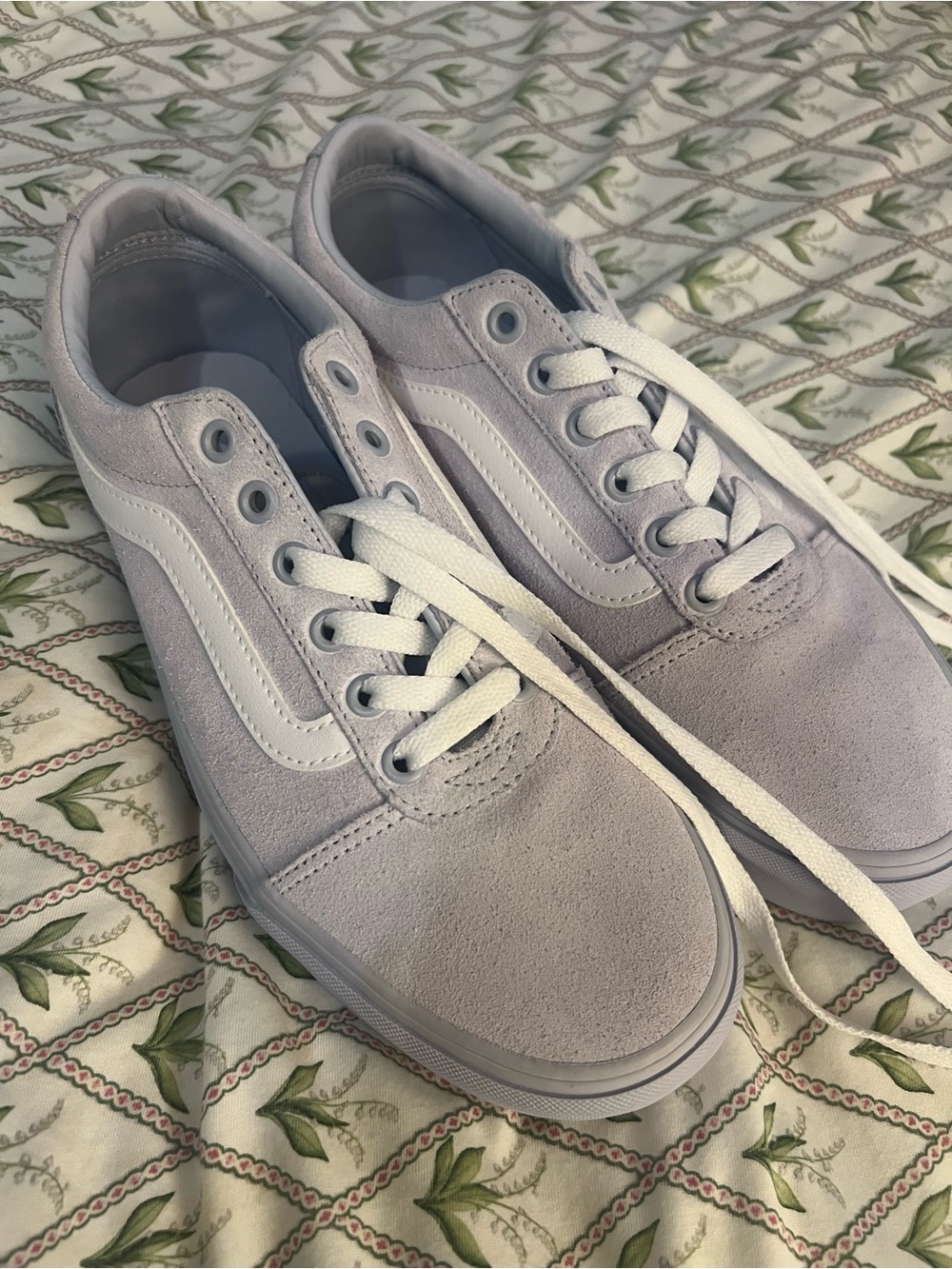 Light Blue Suede Platform Vans